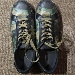 Coach Green and Black Camouflage Sneakers